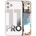 Back Housing W/ Small Components Pre-Installed Compatible For iPhone 11 Pro (Used OEM Pull: Grade B) (Silver)