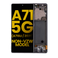 OLED Assembly With Frame Compatible For Samsung Galaxy A71 5G (A716U / 2020) (Refurbished) (Prism Cube Black)