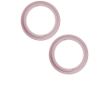 Back Camera Bezel Ring Only Compatible For iPhone 15 / 15 Plus (Pink) (2 Piece Set)