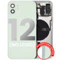 Back Housing W/ Small Components Pre-Installed Compatible For iPhone 12 (No Logo) (Aftermarket Plus) (International Version) (Green)