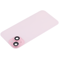 Back Glass With Steel Plate With Wireless NFC Charging MagSafe Magnet & Flashlight Flex Compatible For iPhone 15 (No Logo) (Pink)
