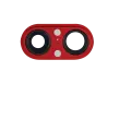 Back Camera Lens With Bracket & Bezel Compatible For iPhone 8 Plus (Red) (10 Pack) (Real Sapphire l Premium)