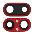 Back Camera Lens With Bracket & Bezel Compatible For iPhone 8 Plus (Red) (10 Pack) (Real Sapphire l Premium)