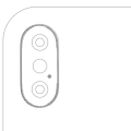 Back Camera Bezel Ring Only Compatible For iPhone X (Silver) (10 Pack)