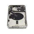 Back Housing W/ Small Pre-Installed Compatible For iPhone 15 Pro Max (US Version) (Used OEM Pull: Grade B) (White Titanium)