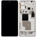OLED Assembly With Frame Compatible For Motorola Edge Plus 5G UW (2022) / Edge 30 Pro (XT2201-1/4) (Refurbished) (Stardust White)