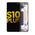 OLED Assembly With Frame Compatible For Samsung Galaxy S10 Plus (Refurbished) (Ceramic White)