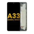 LCD Assembly With Frame Compatible For Samsung Galaxy A33 5G (A336 / 2022) (Refurbished) (Black)