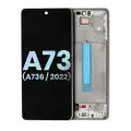 Oled Assembly With Frame Compatible For Samsung Galaxy A73 5G (A736 / 2022)  (Service Pack) (Gray)