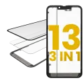 3 in 1  (Glass With OCA Pre-Installed + Frame) Compatible For iPhone 13 (OCA Master)